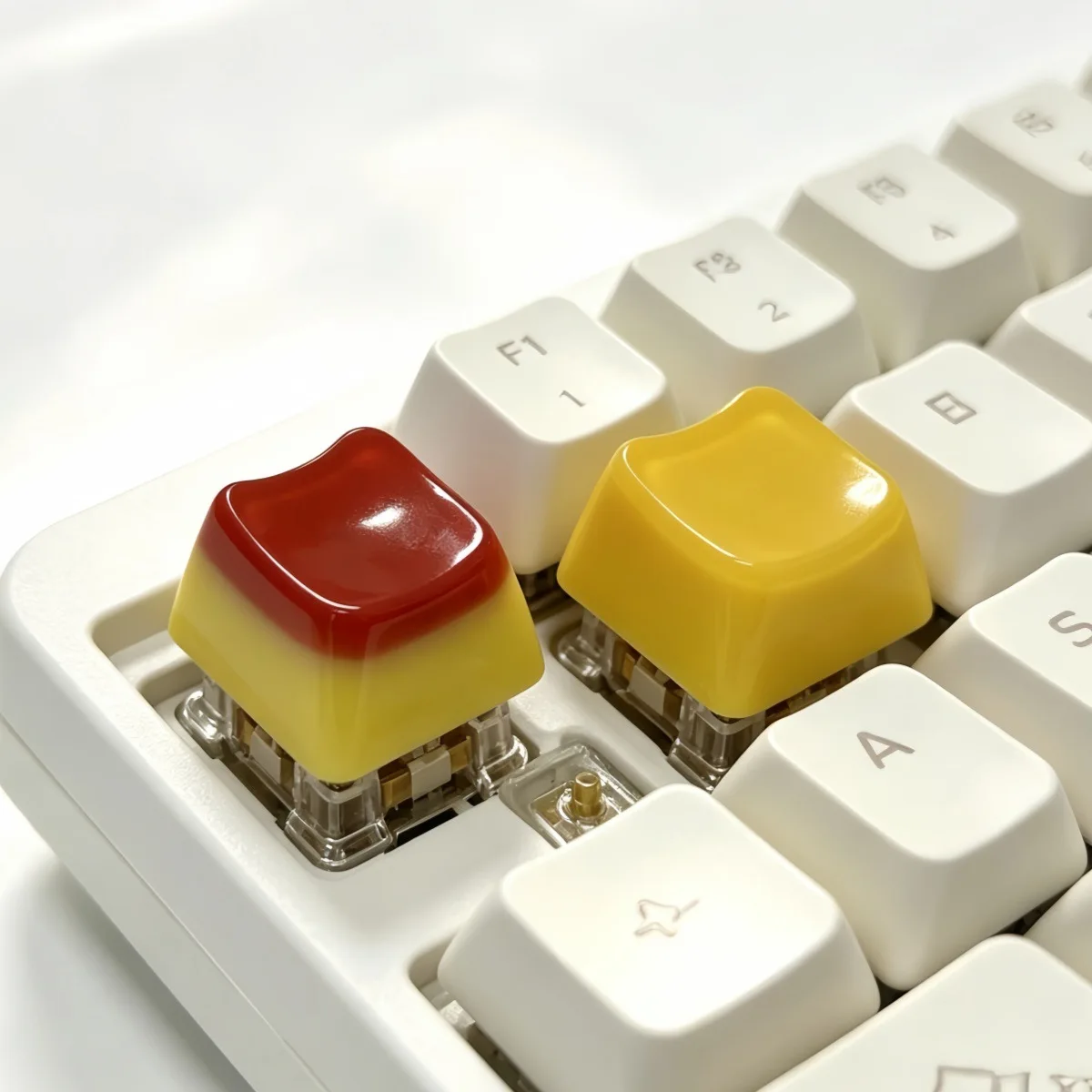 Cartoon Pudding Keycap Handmade Cute MX Switch Mechanical Keyboard Keycaps DIY Gaming Key Cap Office Accessories