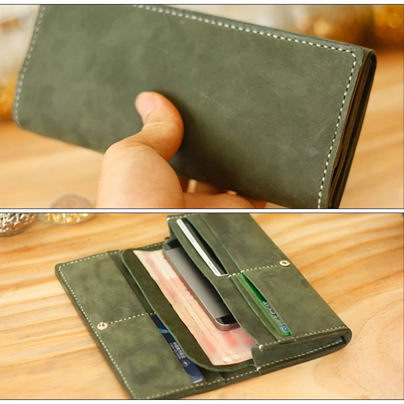 YOMDID Long Wallet Template Leather Tools Durable Acrylic Leather Stencil Wallet DIY Handmade Mold Handcraft Leather Accessories