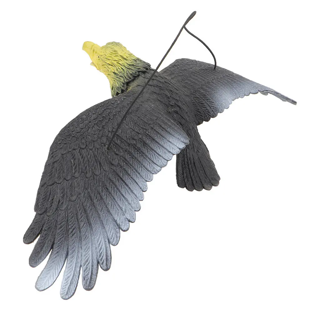 

Realistic Eagle Hanging Bird Garden Decoration Outdoor Yard Plastic Eagle Ornament Spinning Wind Bird Deterrent Decor