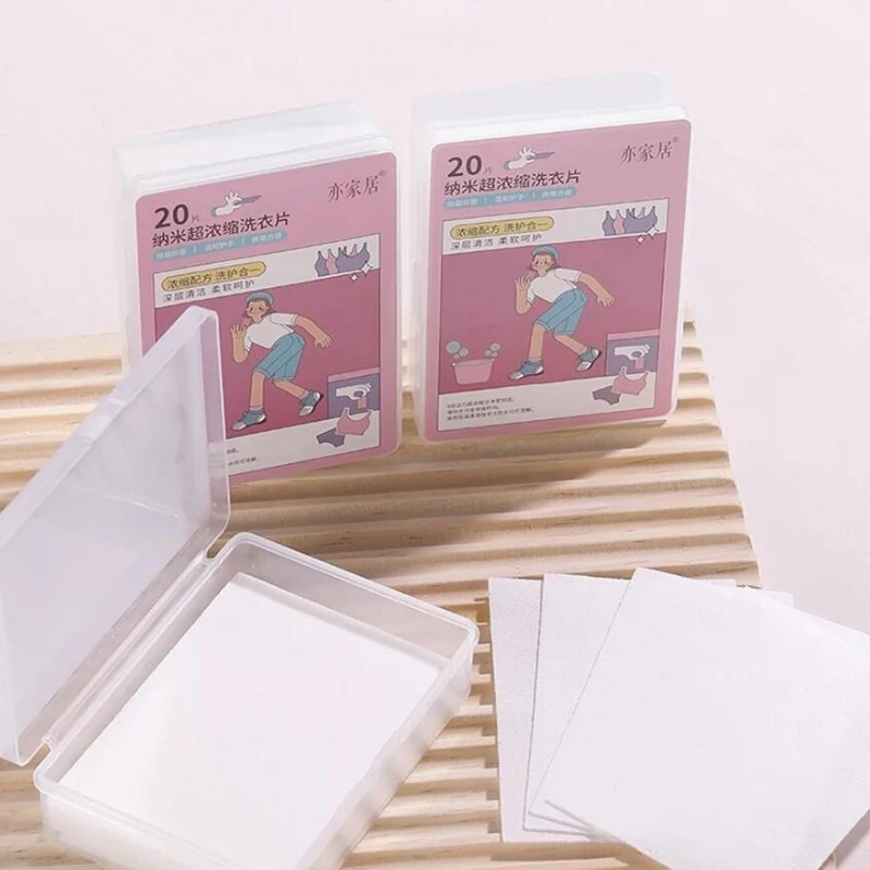 20PCS For Underwear Scented Anti-Stain Anti-Moths Color-Protection Ultra-Concentrated Laundry Detergent Tablets