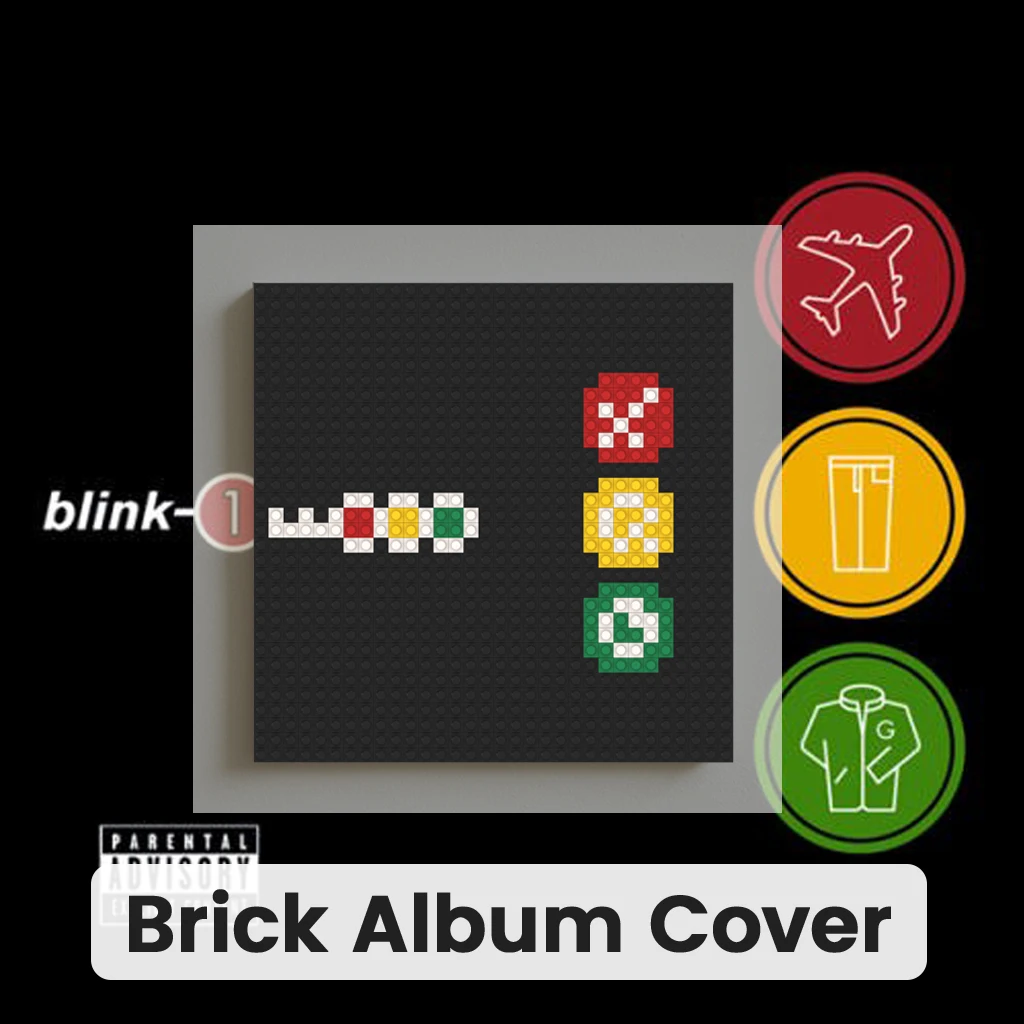 

Blink 182 Album Cover Pixel Art Building Blocks Mosaic Wall Decor Pop Punk Rock Music Brick Painting Gift Home Decoration