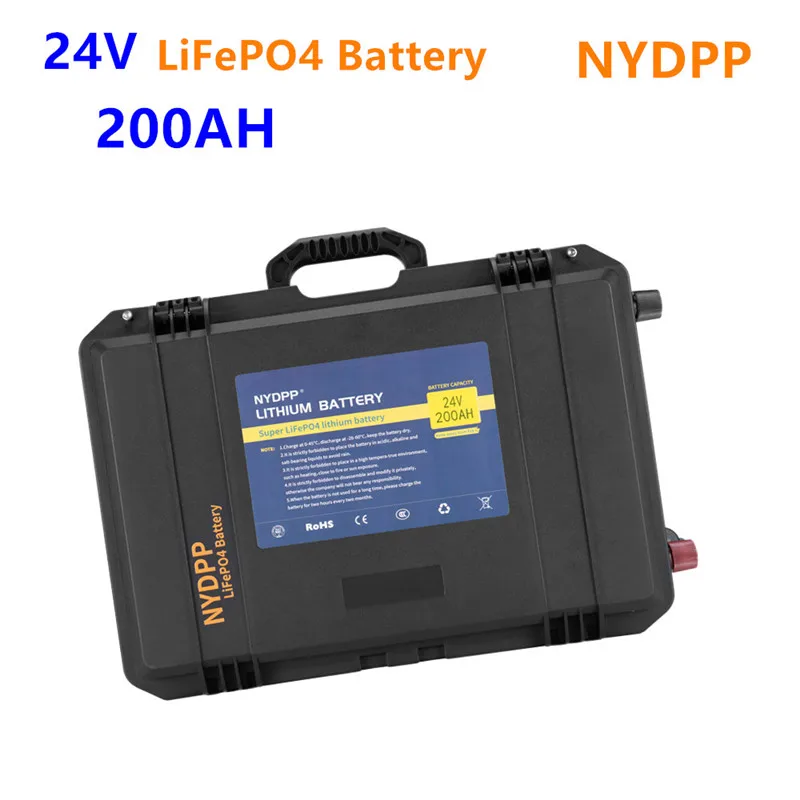 Lifepo4 24v 200ah bateria 24V lifepo4 200AH bateria litowa 24v 200AH bateria litowo-żelazowo-fosforanowa do silnika łodzi