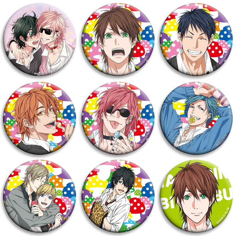Broches de Personajes de Yarichin Bitch-bu, Ayato, Yuri Fujiki, Pins de Esmalte para Decorar Bolsos, Sombreros y Ropa, Colección para Adolescentes Amantes del Anime