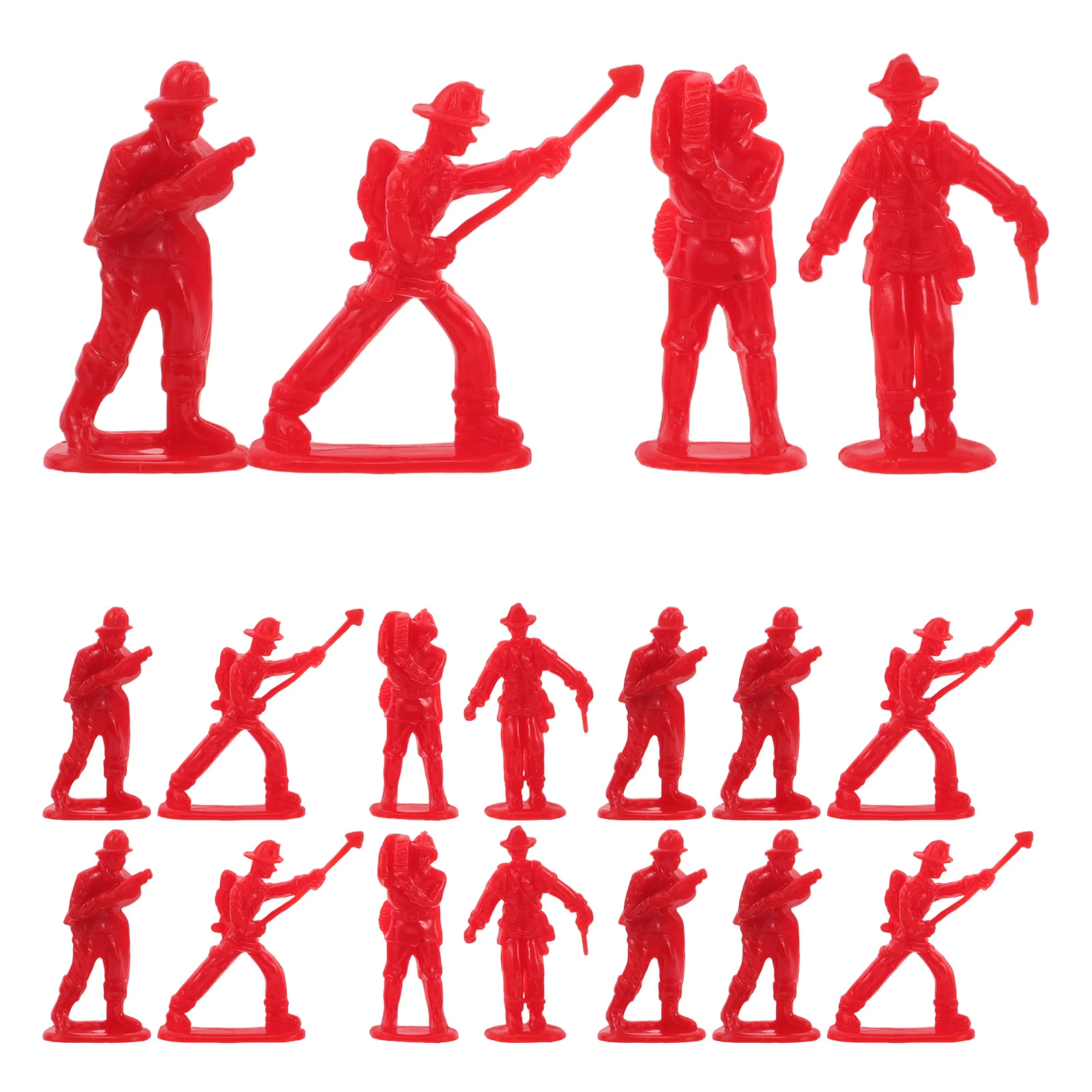 Firefighter Ornaments Mini People Figurines Action Figures Toys House Dolls Fireman Simulation Tiny Christmas Centerpieces