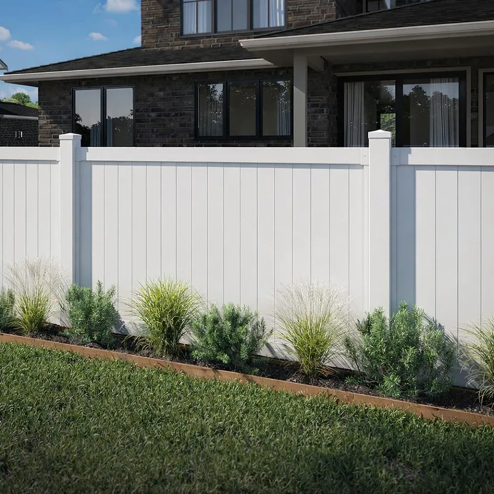 WamBam Westport Privacy Fence White Vinyl No Dig DIY Kit