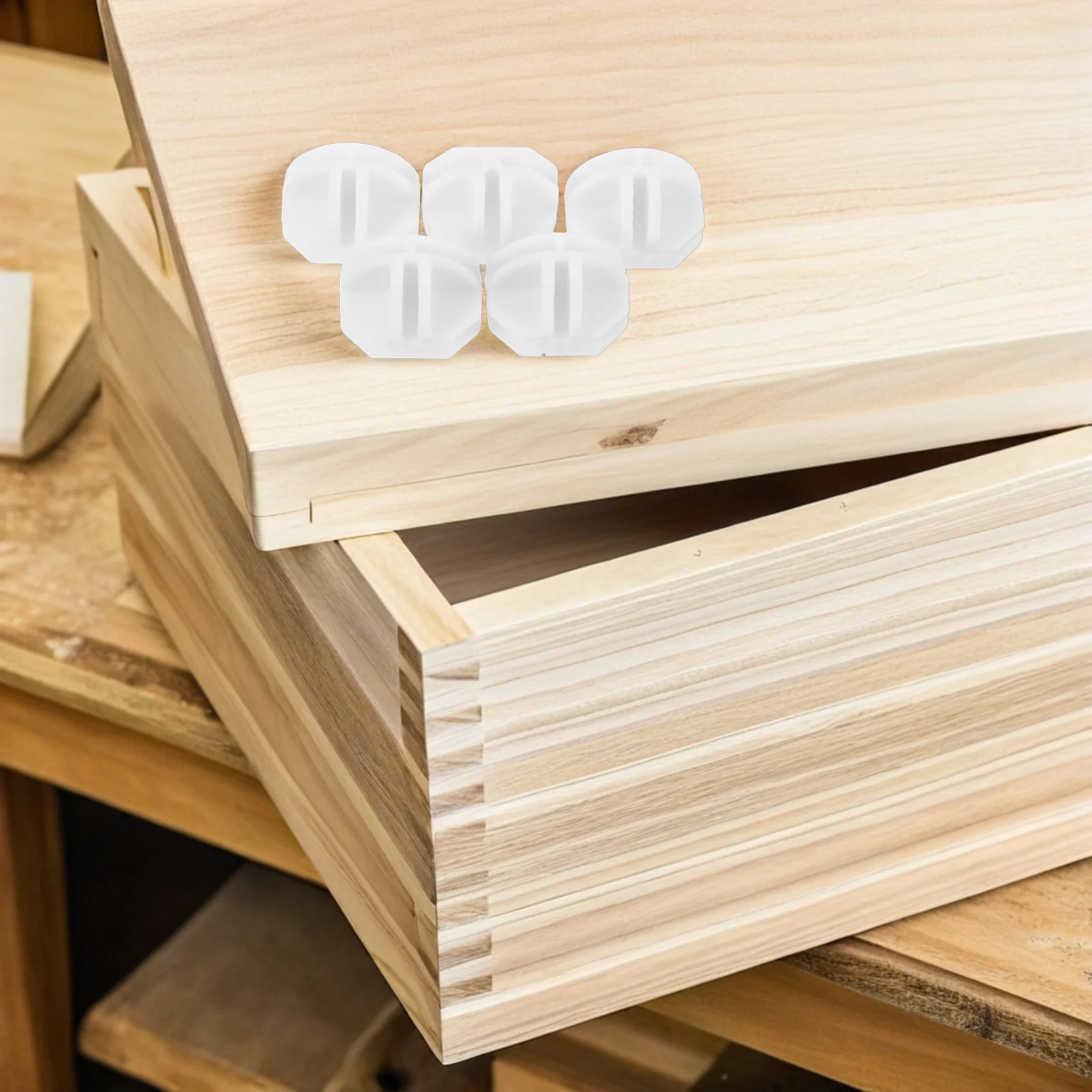 

50pcs Half Round Clips Cube Connectors For Wire Modular Storage Shelves Durable Plastic Shoe Organizer Closet Divider Fast