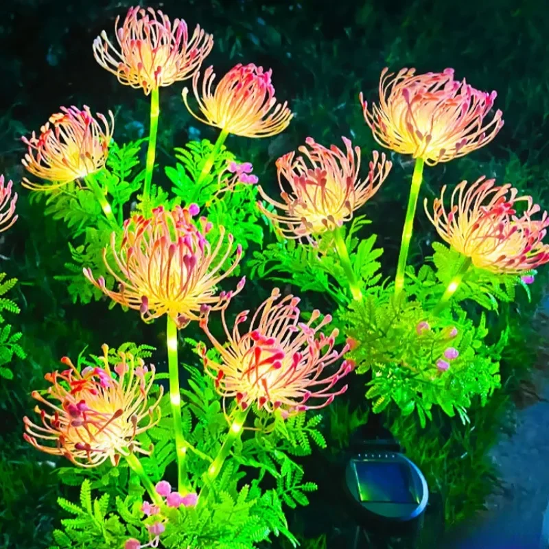 1Pcs New Solar-powered Bianhua Eternal Flower Courtyard Garden Decoration Waterproof LED Ground Lawn Ambient Light