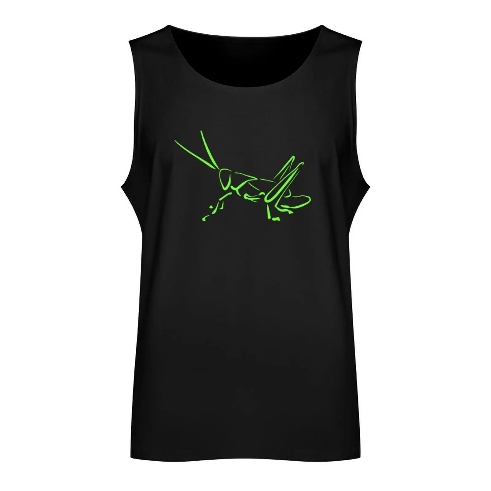 Green Grasshopper bug cricket Tank Top Fitness men clothing bodybuilding Japanese t-shirt