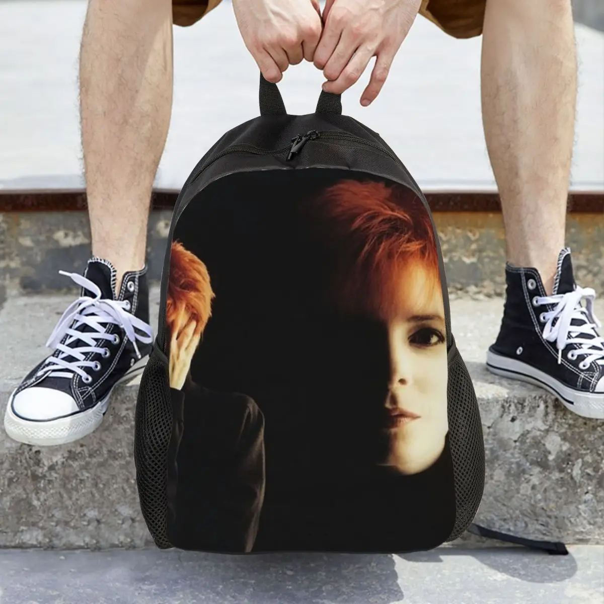 Mylene Farmer Desenchantee Backpack Daypack Large Capacity Children BookBag School Bag Shoulder Bags for Men Women