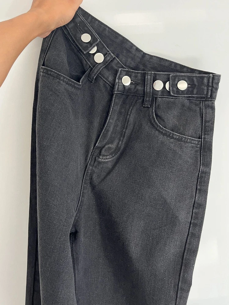 

plus Size Women's Loose Straight Leg Jeans High Waist Wide Leg Denim Pants Casual Sle Comfortable Fit Floor Length Trousers