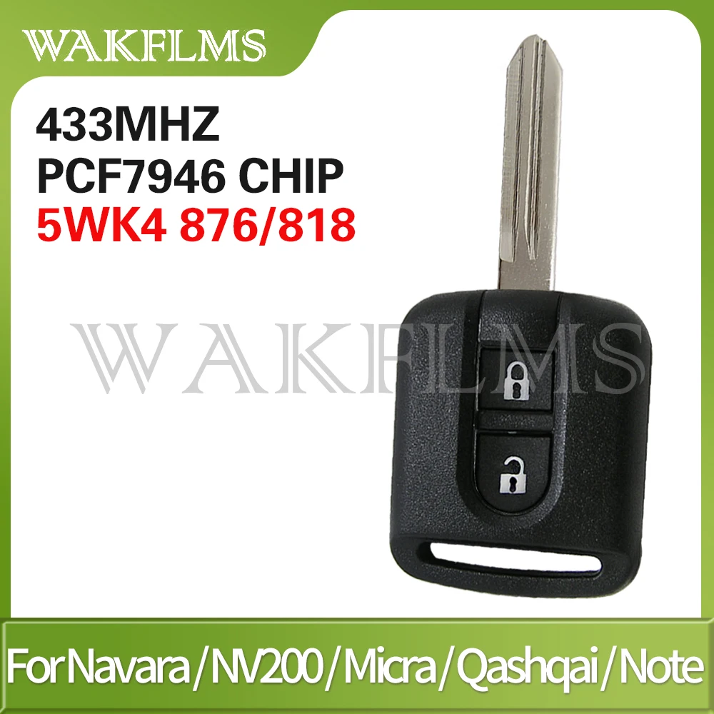 VDO 5WK4876/818 Remote Key Fob for Renault Maxity Nissan Qashqai Elgrand X-TRAIL Navara Micra K12 Note Cabster NV200 Pathfinder