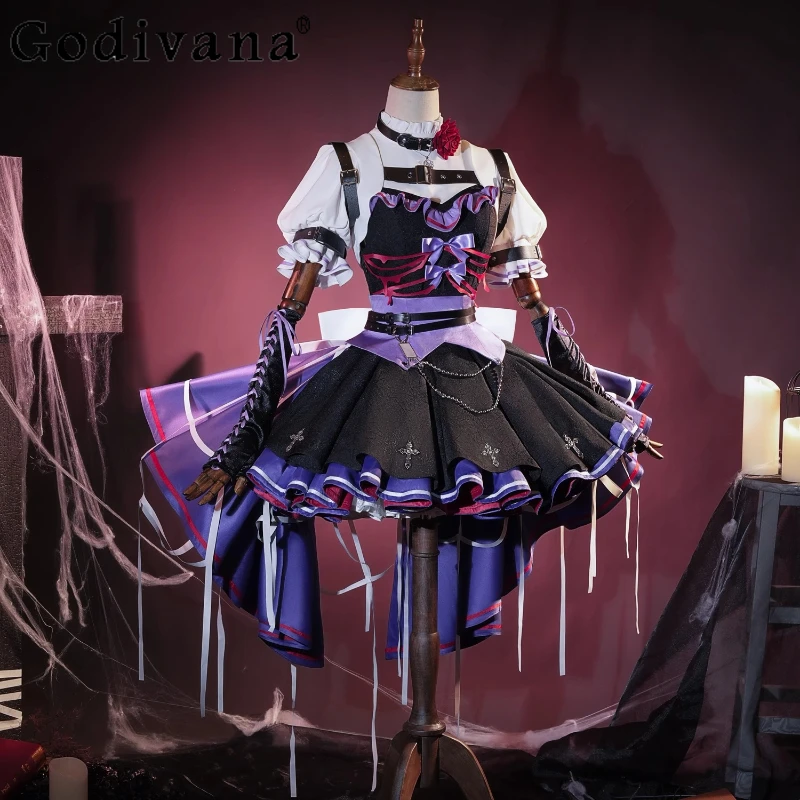 Cosplay traje feminino carnaval uniforme anime vestido de festa de halloween roupas de manga curta masquerade feminino vestido de jogo