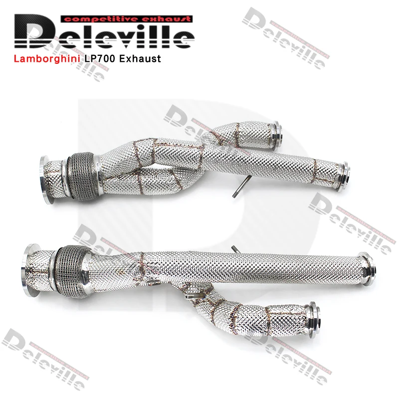 Uitlaat Rechte Downpipe Voor Lamborghini Aventador LP700-4 6.5 2011-2016 Turbine motor spruitstuk Downpipe Uitlaat