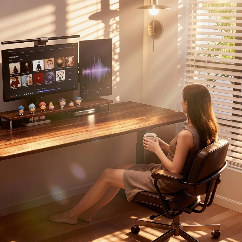 

Solid wood electric lifting table desktop computer desk bedroom home office study desk e-sports table