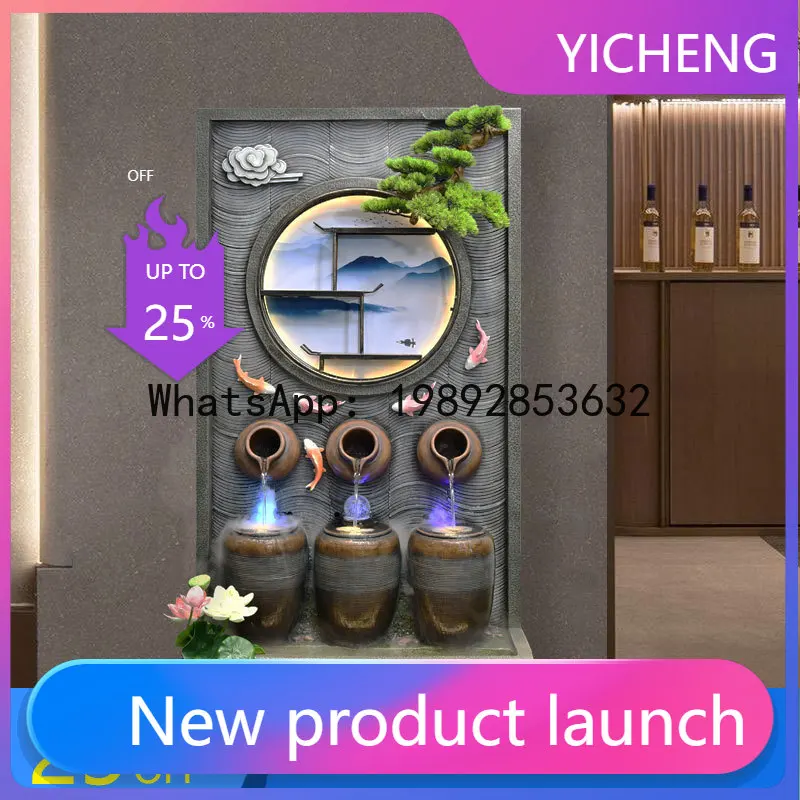 Z2-28  Rockery Water Fountain Fish Pond Screen Ornament Hotel Front Desk Decoration Outdoor Water Feature