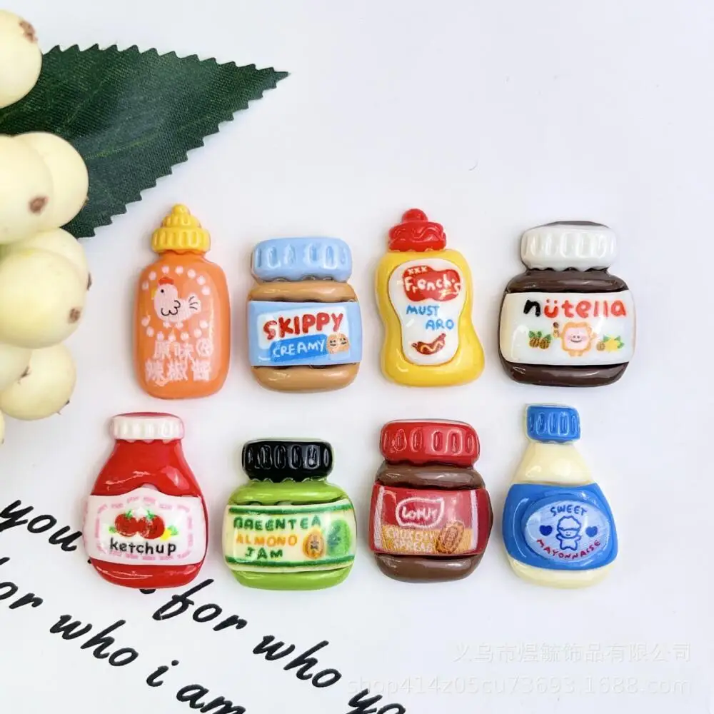 

10 шт., милые смоляные бутылки для приправ для напитков, аксессуары для самостоятельного изготовления, чехол для телефона, материалы, заколки для волос, аксессуары для самостоятельного изготовления