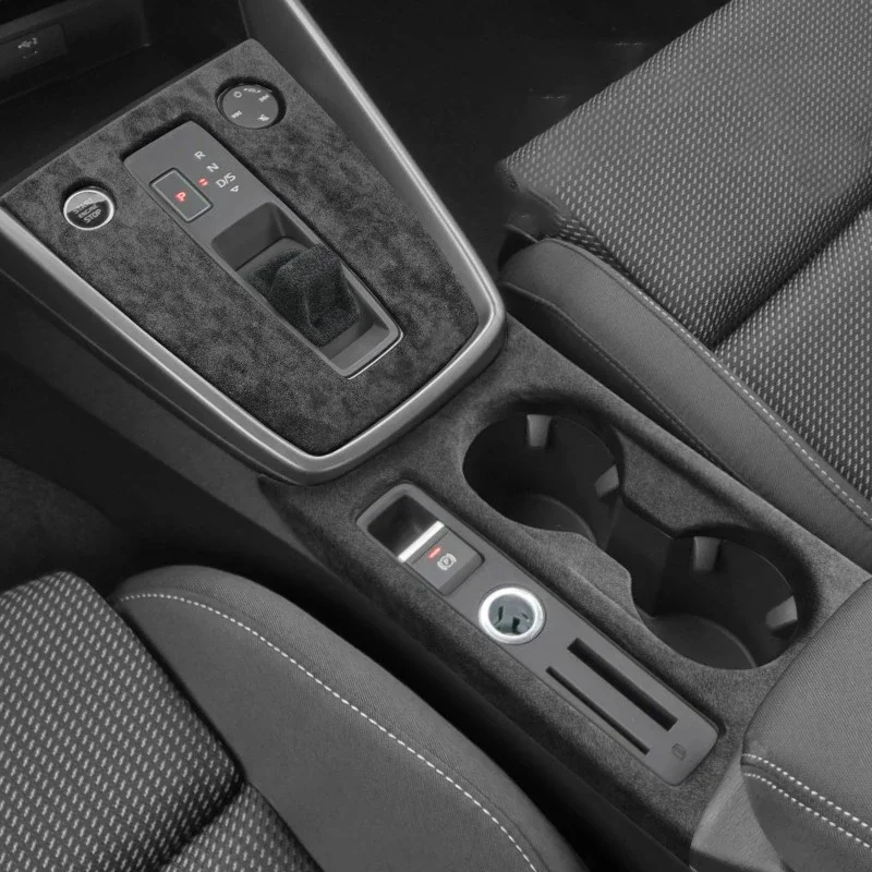 

Для Audi A3 A3L S3 2021-2025 Замшевая накладка из алькантары, внутренняя центральная консоль, крышка переключения передач, панель переключения передач, кнопка подъема окна, рамка