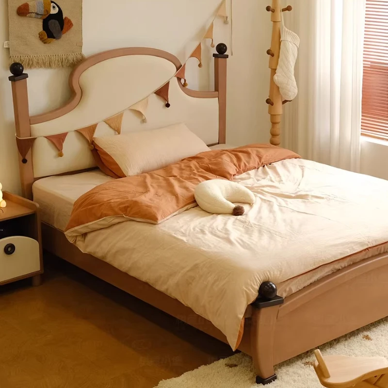 

Two-dimensional Children's Bed All Solid Wood Single Children's Room Princess Bed New