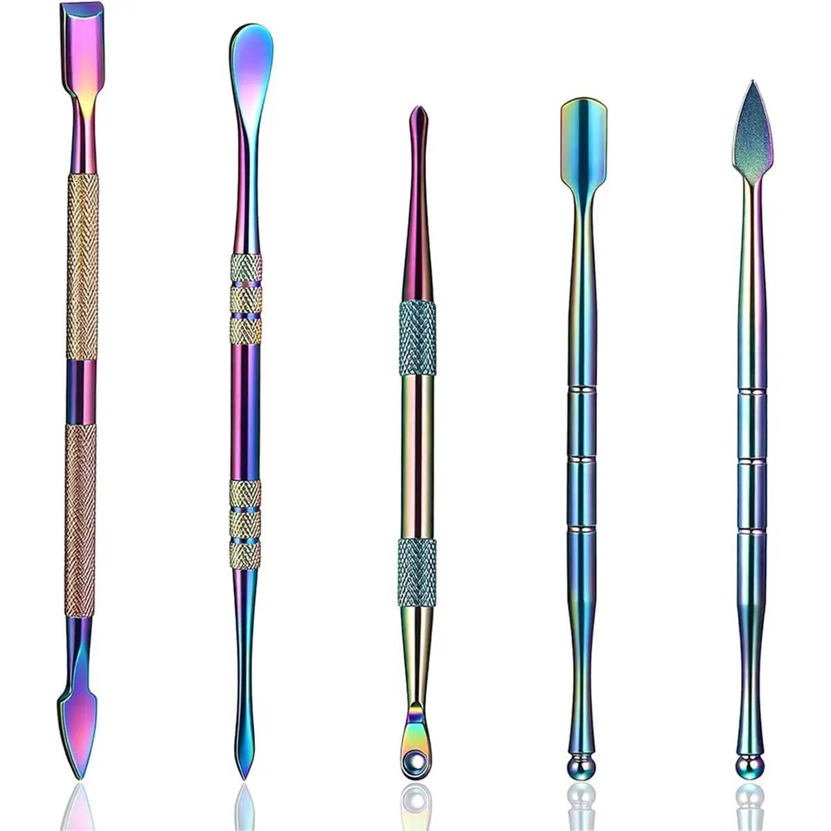 HAPPY EVER 5 Pcs Carving Tools for Wax Wood Stainless Steel Sculpting Modeling Tool Kit for Clay Pottery Carve Sculptures Wax
