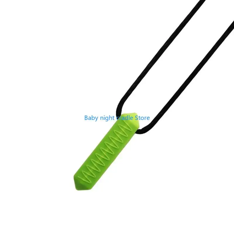 

J2FF Stylish Silicone Pendant Necklace Chew Necklace Sensory Toy Provides Orals Stimulation Relieves Discomfort for All Age