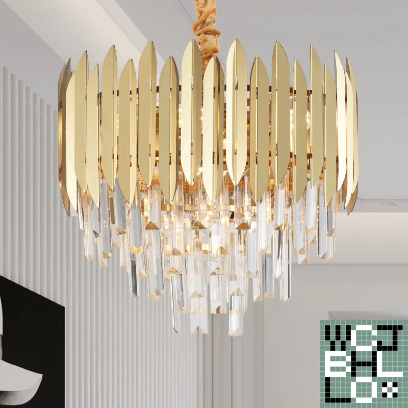 Light Luxury Crystal Chandelier Modern Simple Dining Room Lamps And Lanterns Villa Postmodern Bedroom 2023 New Lighting