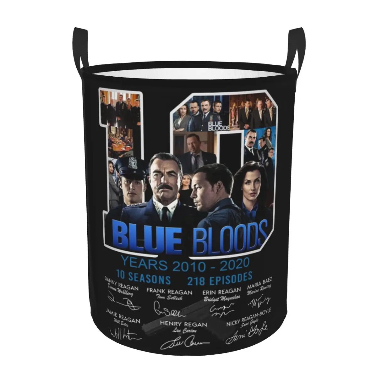 Blue Bloods سنة 2010 - 2020 10 مواسم سلال الغسيل القابلة للطي الملابس القذرة منظم منزلي صندوق كبير مقاوم للماء للأطفال في المنزل