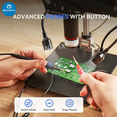 Imagem -06 - Microscópio Eletrônico Digital para Solda Amplificação Contínua Lupa Hdmi Usb Dm201m 16mp 1200x