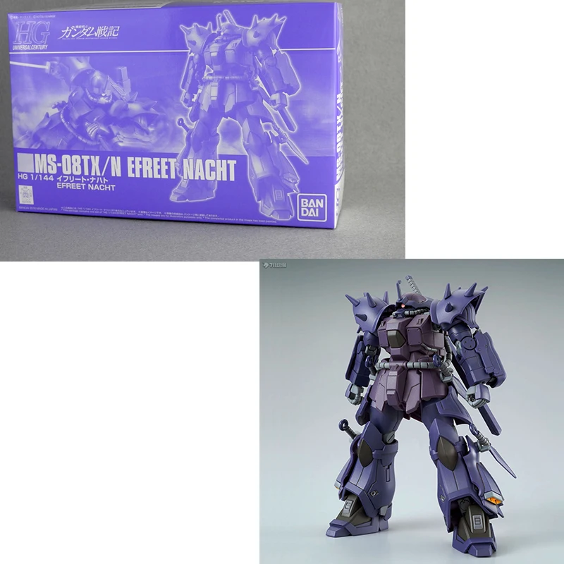 بانداي حقيقية جاندام HG MS-08TX/N EFREET NACHT MS-08TX[EXAM] EFREET CUNTOM أنيمي عمل الشكل التجمع لعبة مجسمة هدية الأطفال