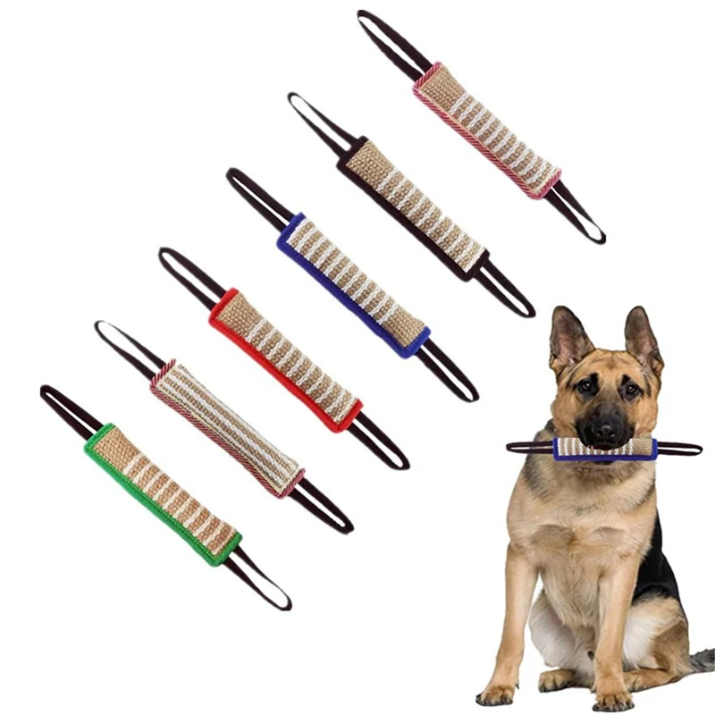 

Dog Training Dog Bite Stick Chewing Pet Toy With 2 Rope Handles Dog Training Pillow Bite Tug Durable