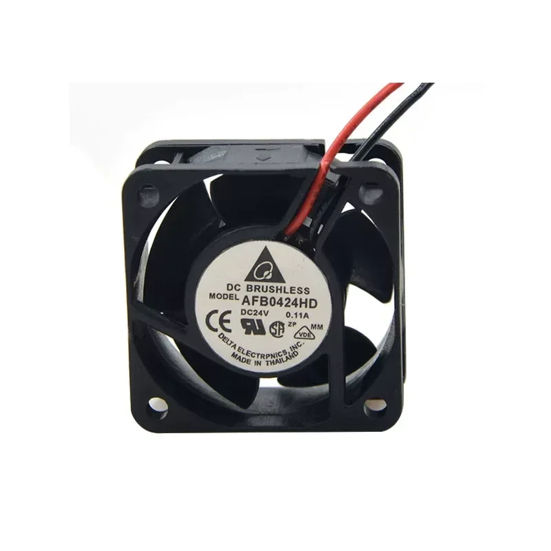 Delta AFB0424HD 4020 24V 0.11A 4CM Double Ball Bearing Two Wire Inverter Cooling Fan for Electronic Equipment