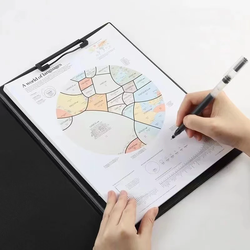 

Кожаный планшет-клипборд с отсеком для хранения, блокнот для письма, планшет для подписи формата А5, канцелярские принадлежности, для медсестер, кожаный, с подставкой