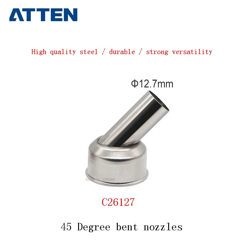 Original ATTEN ST-862D Rework Station Hot Air Gun Nozzle Sleeves Mouth 45 Degree Angle A2600 Convernter Nozzle Welding Tool