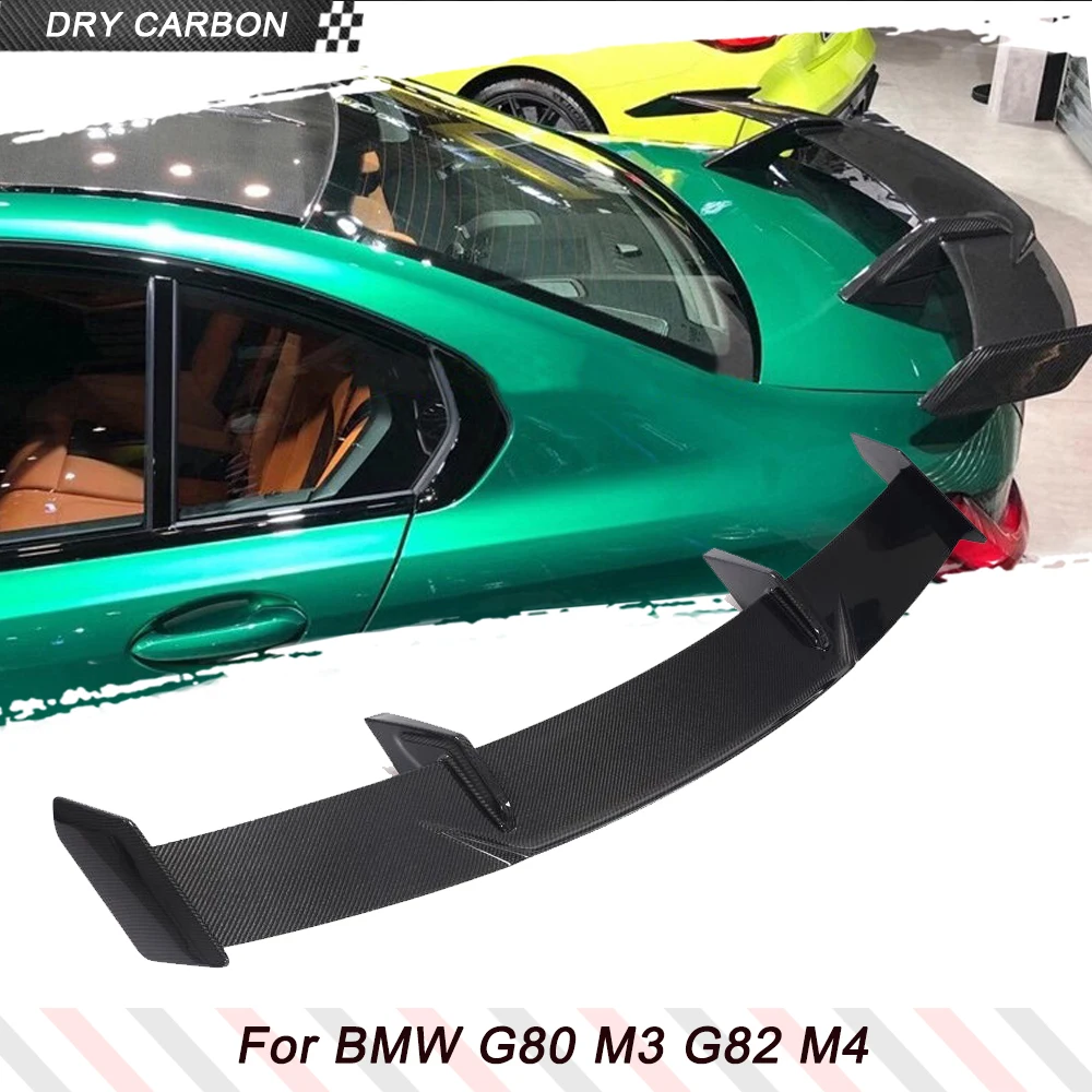 

Гоночный спойлер на задний багажник из углеродного волокна для BMW G80 M3 G82 M4 2021-2024, задняя крышка багажника автомобиля Highkick Wing Lip Body Kits