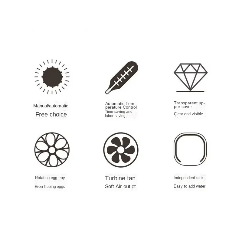 NEW NEW Egg Incubator Rutin Chicken Chick Incubator Small Household Intelligent Incubator Water Bed Parrot Automatic Incubator