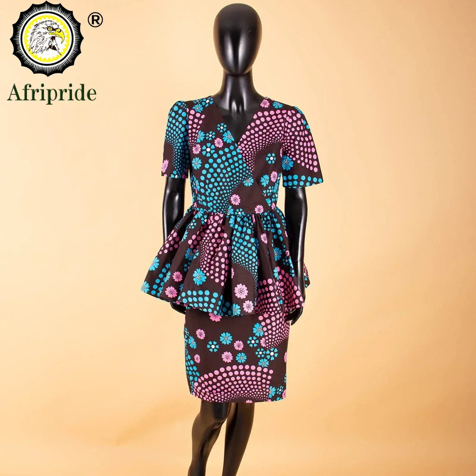 African 2 Piece Set for Women Dashiki Tops Print Skrit  Ankara Clothing Wax Attire Blouse Shirt AFRIPRIDE S1926004