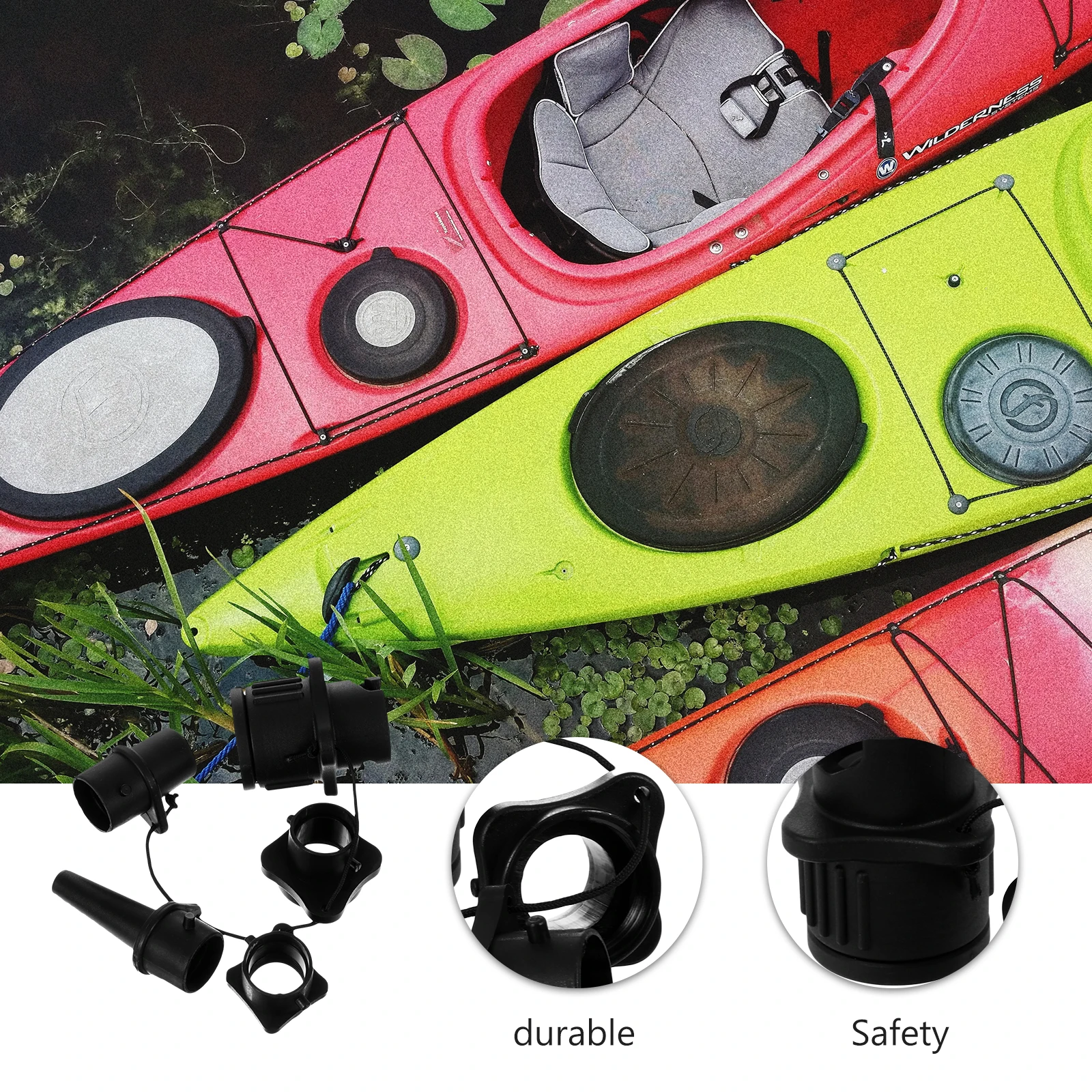 

Air Valve Connector Pump Adapter for Kayak Lightweight Durable Boat Supplies Tools High Strength No Leakage Portable Storage