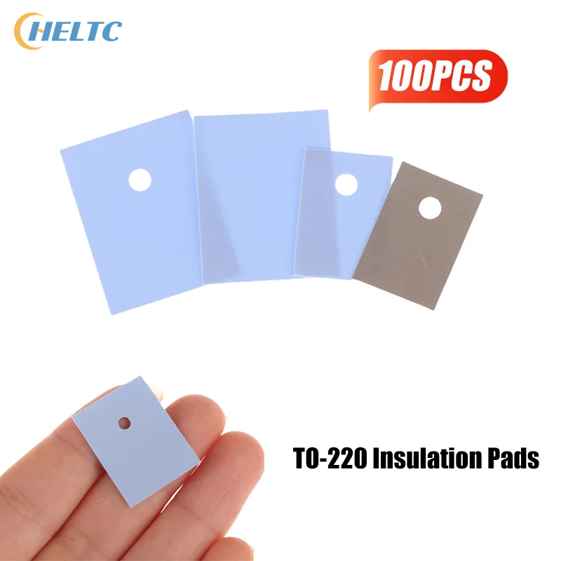 100PCS TO-220 Insulation Pads Heatsink Thermal Pad Soft Silicone Sheet Insulation Cloth