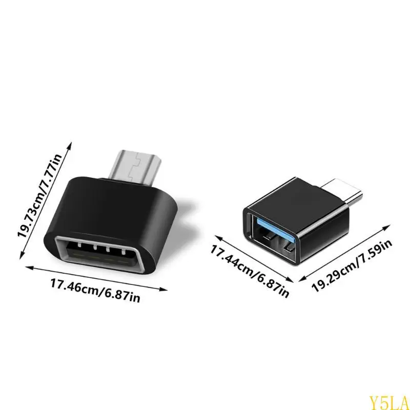 Y5LA Fast Speed ​​USB 2,0 A в MicroUSB Type C преобразователи 480 Мбит / с. Поддержка передачи данных