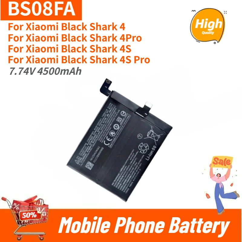 High Quality BS08FA Phone Battery 7.74V 4500mAh For Xiaomi Black Shark 4/4Pro/4S/4S Pro Brand New Replacement Battery