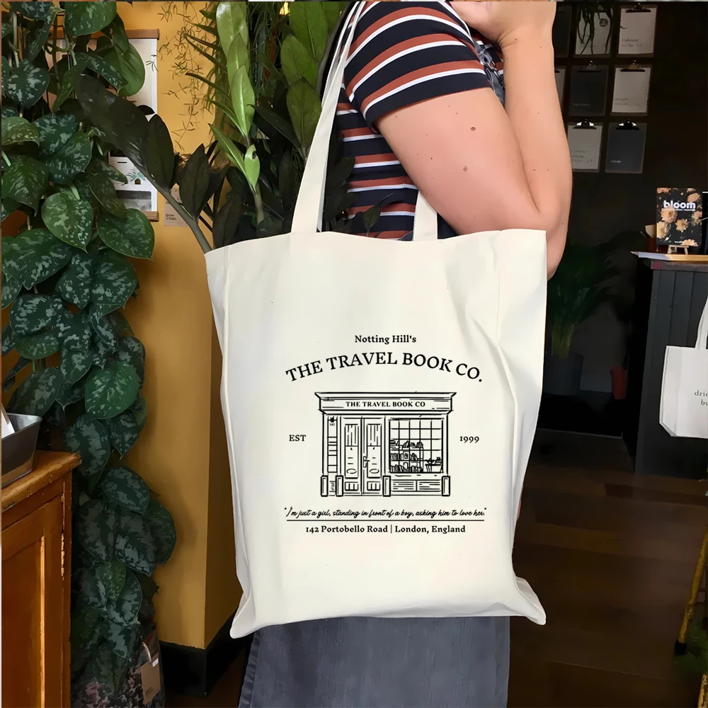 Notting Hill Bookshop Tote Bag Movie Gifts Notting Hill RomCom Canvas Shopping Bag Movie Lover Gift 90s Movies Romance tote bag