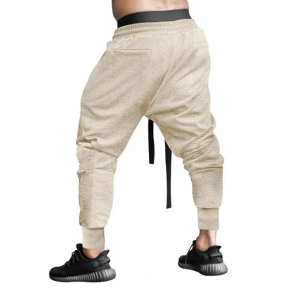 

Men Sweatpants Men's Loose Harem Pants with Drawstring Waist Ankle Bands for Daily Wear Sports Activities Elastic Waist Trousers