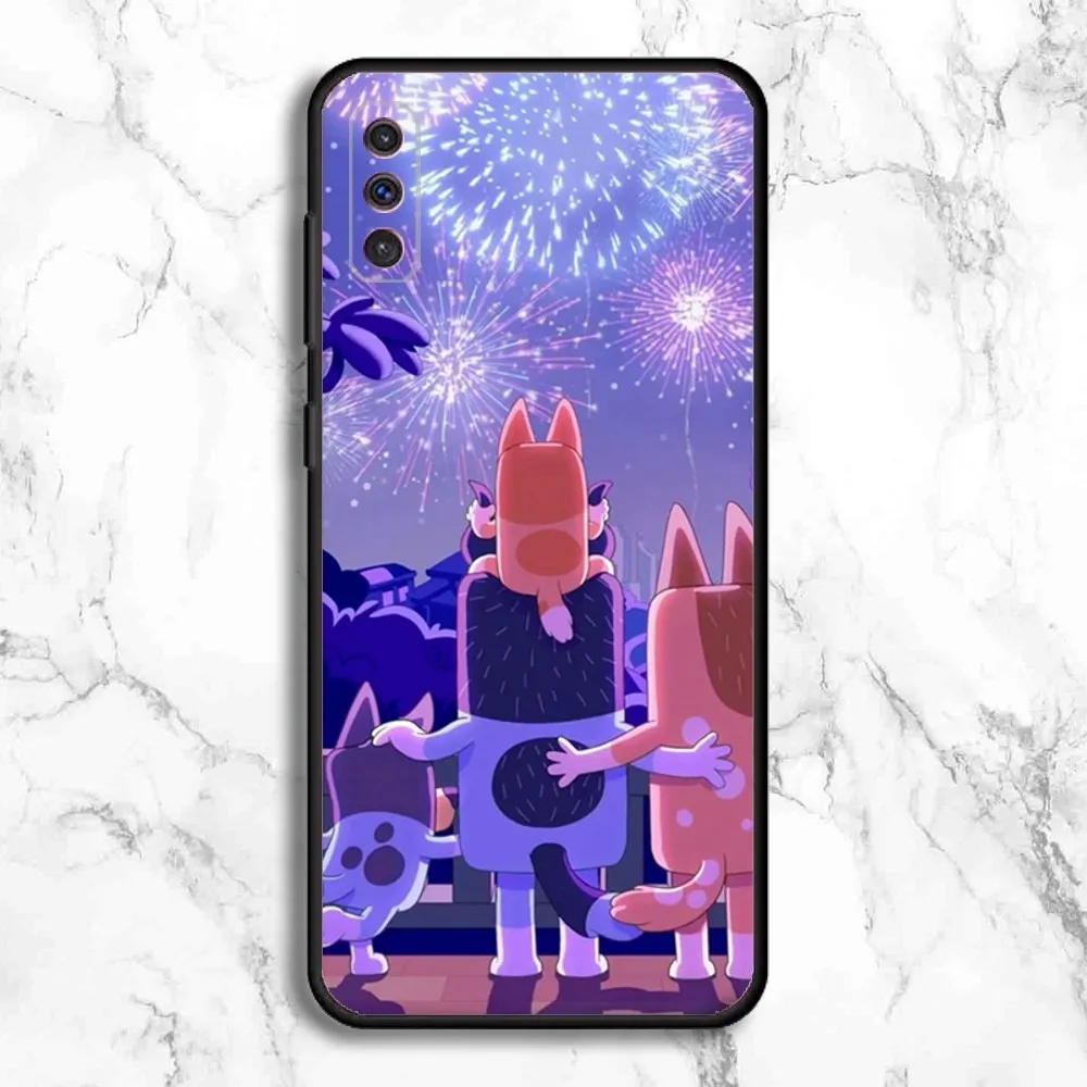 Cartoon B-Bingo-o Phone Case For Samsung Galaxy A13,A21s,A22,A31,A32,A52,A53,A71,A80,A91 Blue-yS Soft Black Phone Cover