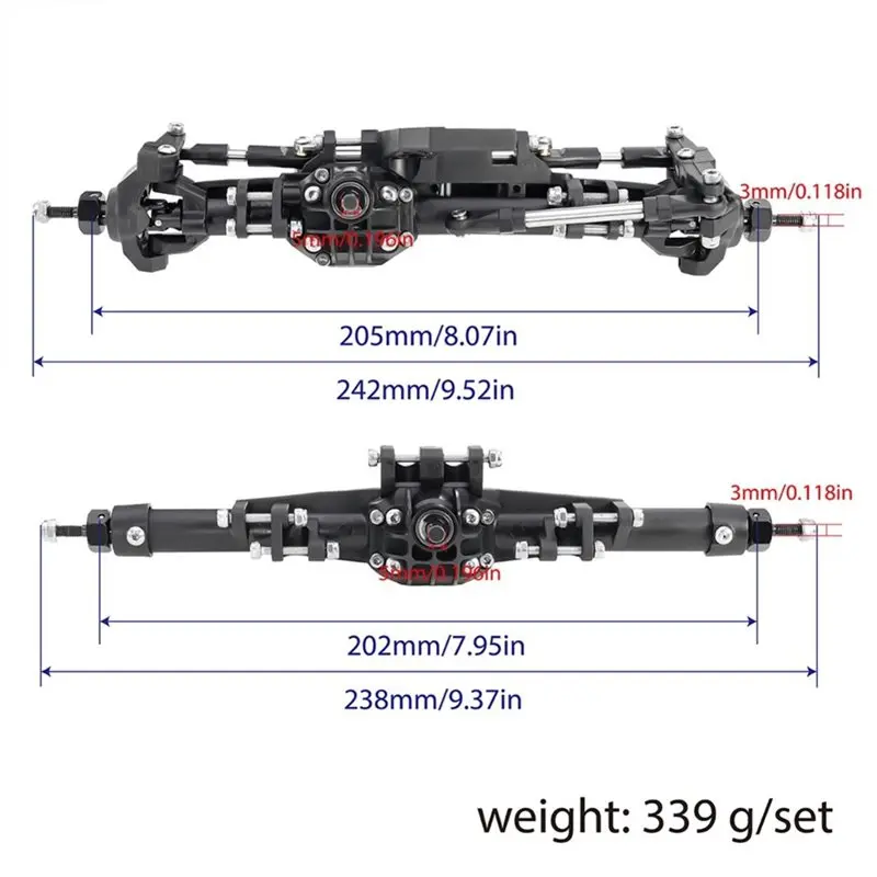 MACH-Axle Assembly Front And Rear Straight Axles For 1/10 Vanquish H10 Optic RC Crawler Car Upgrade Parts Accessories - view 6