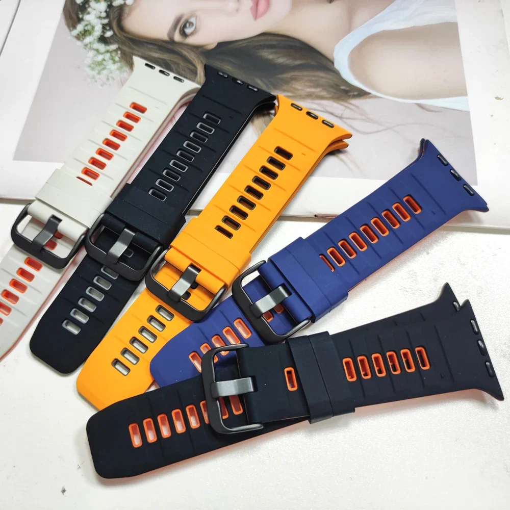 Silikon-Sportarmband für Apple Watch Band 49mm 46mm 45mm 44mm 42mm Correa Armband iWatch Series 11 10 9 8 7 6 5 SE3 Ultra 3 2 – Detail 15