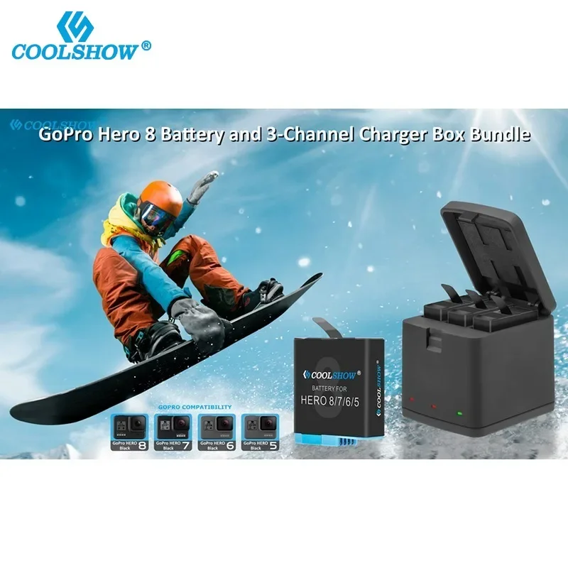 1220mah Battery For Gopro Hero 8 7 6 5 Battery Charger for Gopro 8 Black Batteries Action Camera Accesorios - view 6