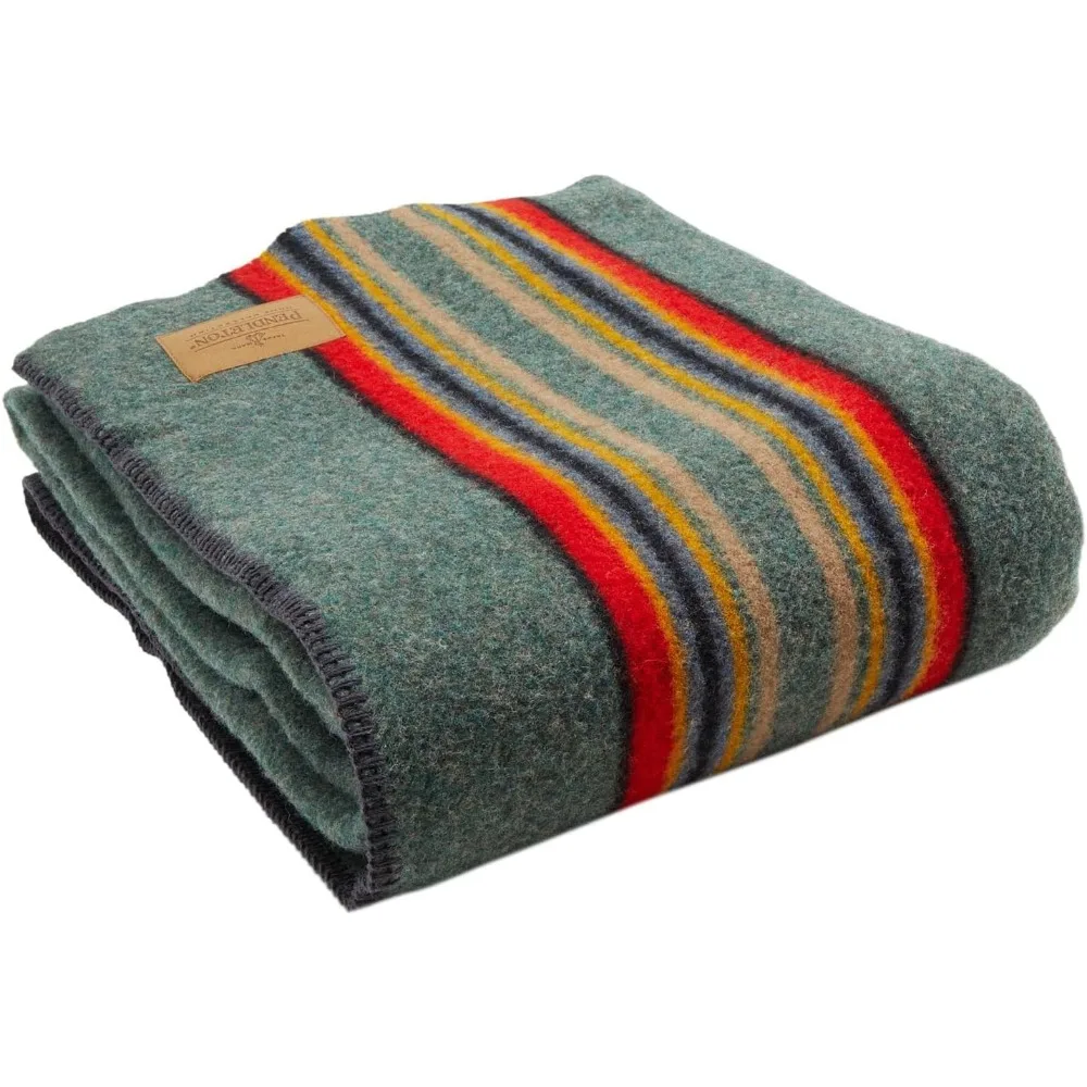 

Wool Throw Blanket, Green Heather Mix,Suitable for keeping warm in bedrooms, living rooms, sofas