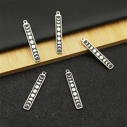 5PCS Witch Moon Phase Charm Jewelry Making Stainless Steel Pendant DIY Necklace Bracelet Earrings Handmade Accessories