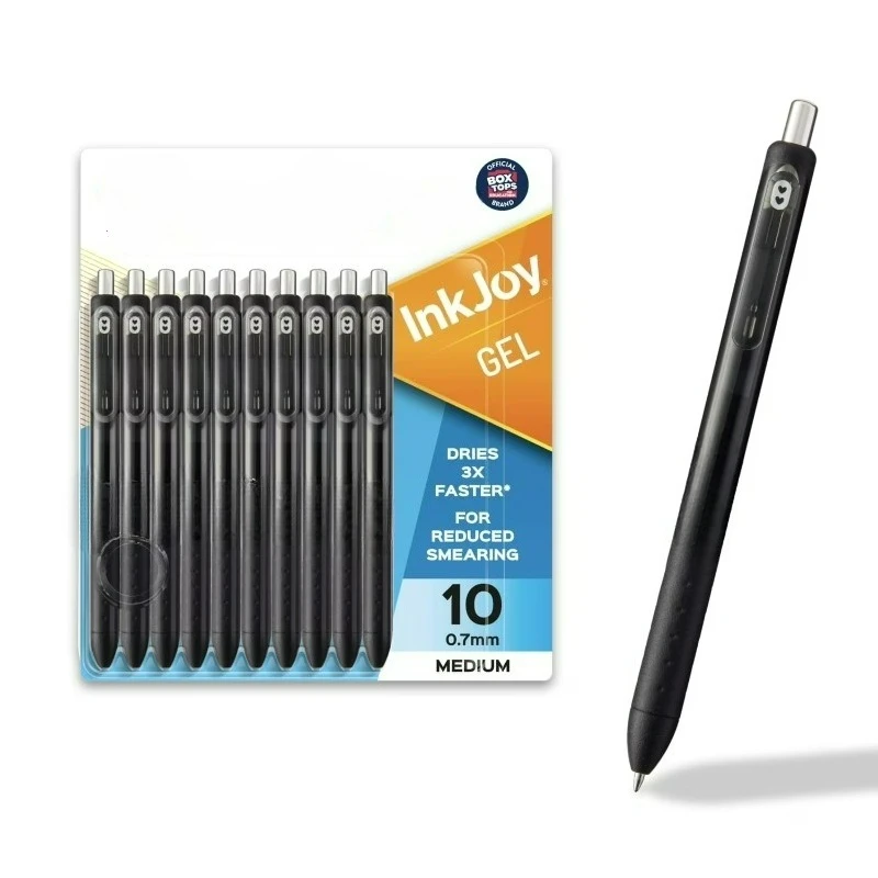 

Гелевые ручки, средняя толщина стержня, черные, 10 штук