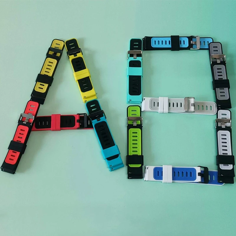 22mm Silicone Strap Watchband for Zeblaze Ares 3 Pro Smart Wriststrap Quick Releas Bracelet for Vibe 7 Lite/Pro BTALK 3 Stratos3