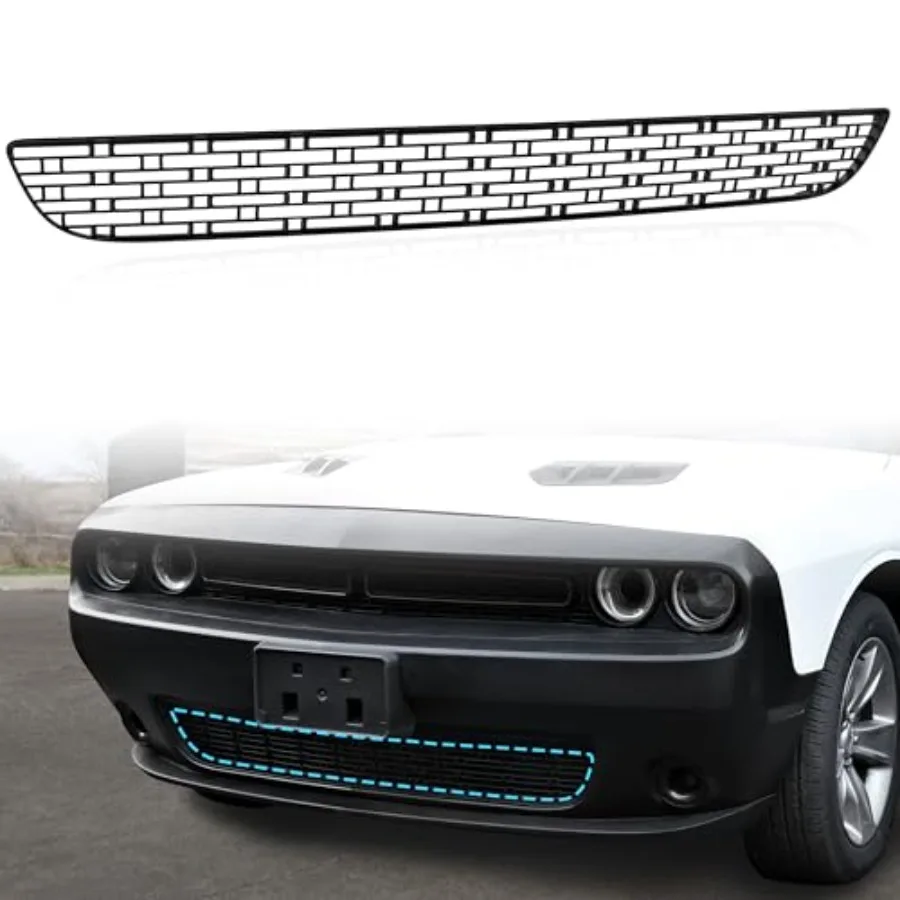 

Нижняя передняя решетка радиатора для Dodge Challenger 2015-2023, центральная решетка переднего бампера, черная декоративная решетка-сетка для Dodge Challenger GT/R